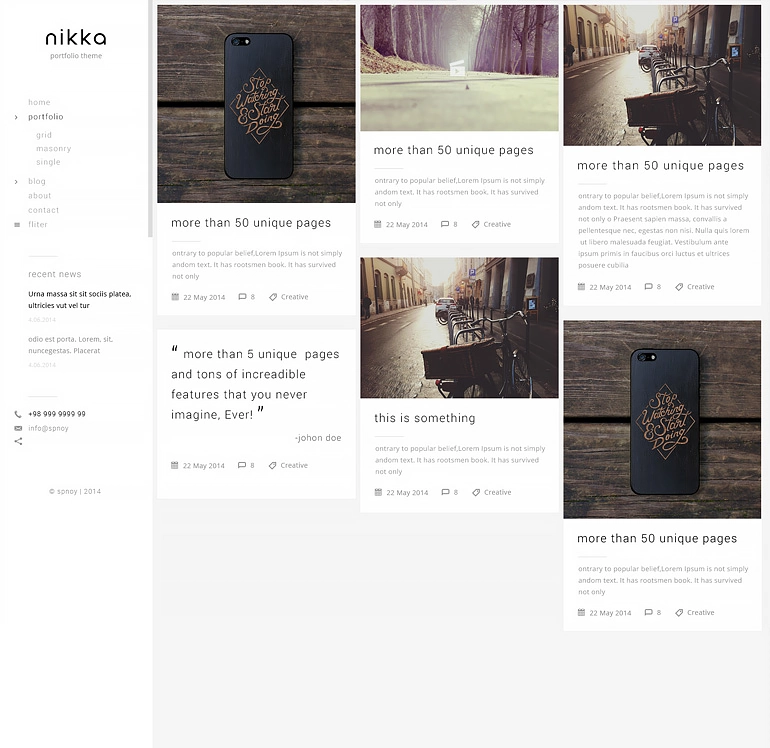 قالب شخصی وردپرس Nikka - تصویر 03