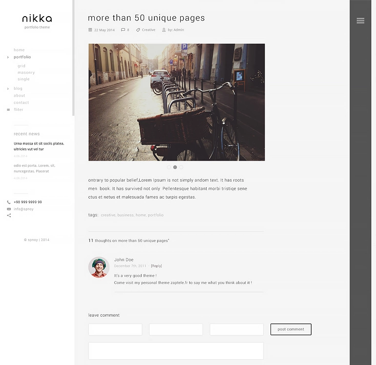 قالب شخصی وردپرس Nikka - تصویر 04