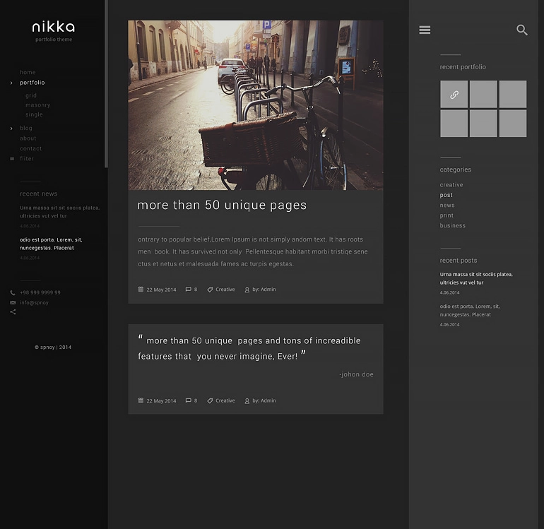 قالب شخصی وردپرس Nikka - تصویر 05