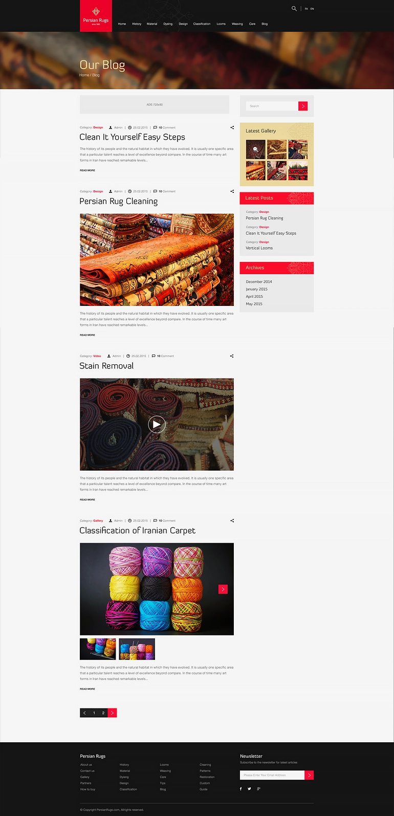طراحی وب‌سایت Persian Rugs - تصویر 03