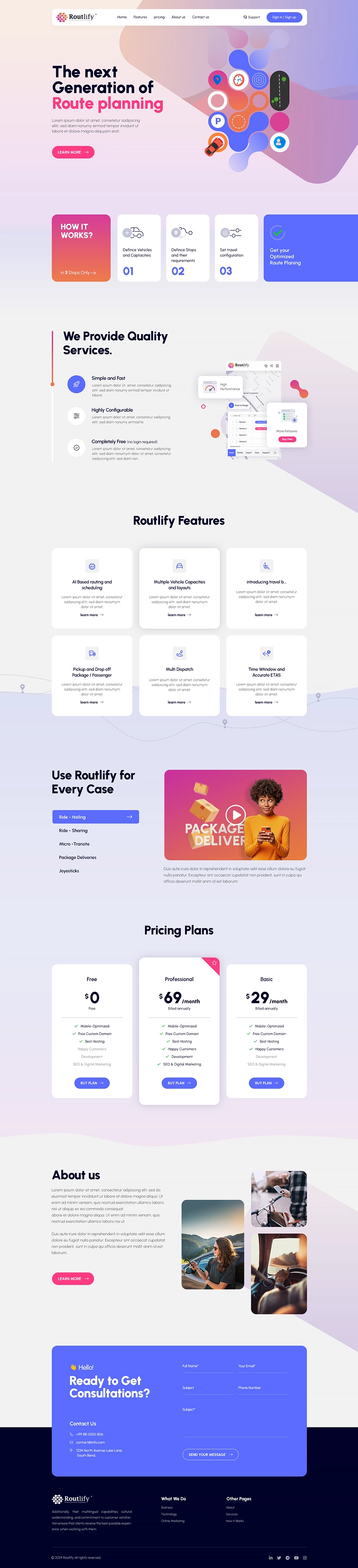 طراحی وب‌سایت Routlify - تصویر 02